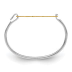 SS/Gold-plated Monogram with Sterling Silver Bangle