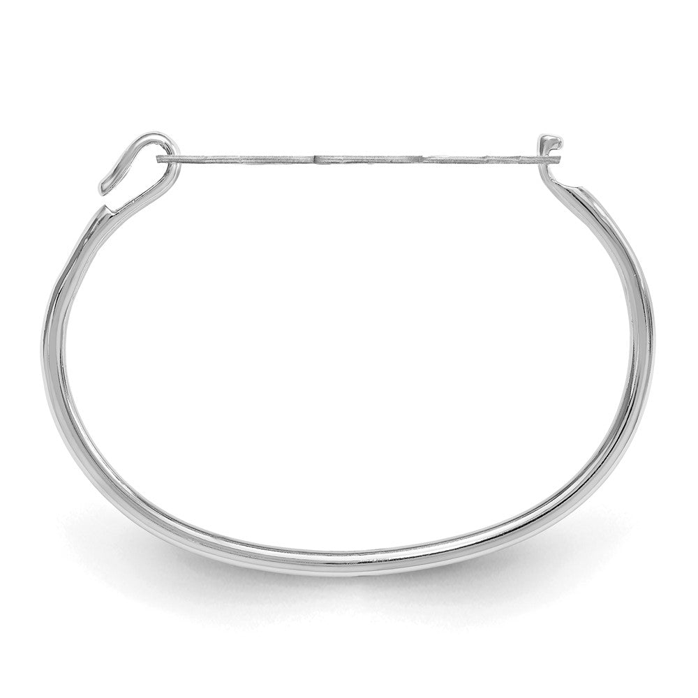 SS/Rhodium-plated Monogram with Sterling Silver Bangle
