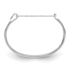 14k White Gold Monogram with Sterling Silver Bangle