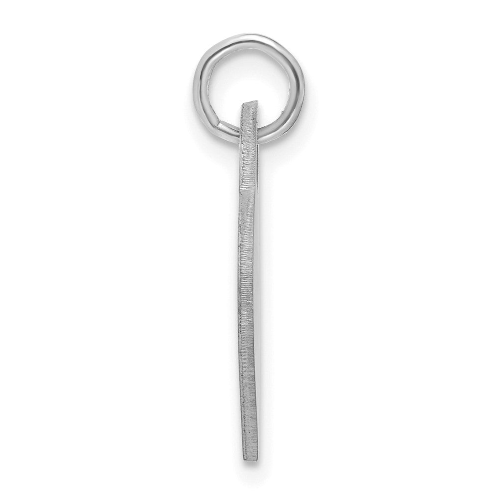 14k White Gold Monogram Heart Charm