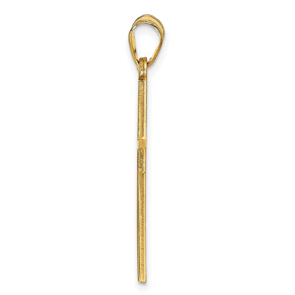 Sterling Silver/Gold-plated Epoxy Cross with Name Pendant