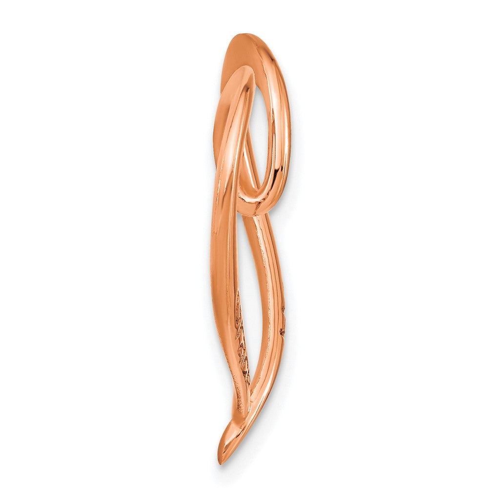 Sterling Silver/Rose-plated Personalized Antique Heart Slide