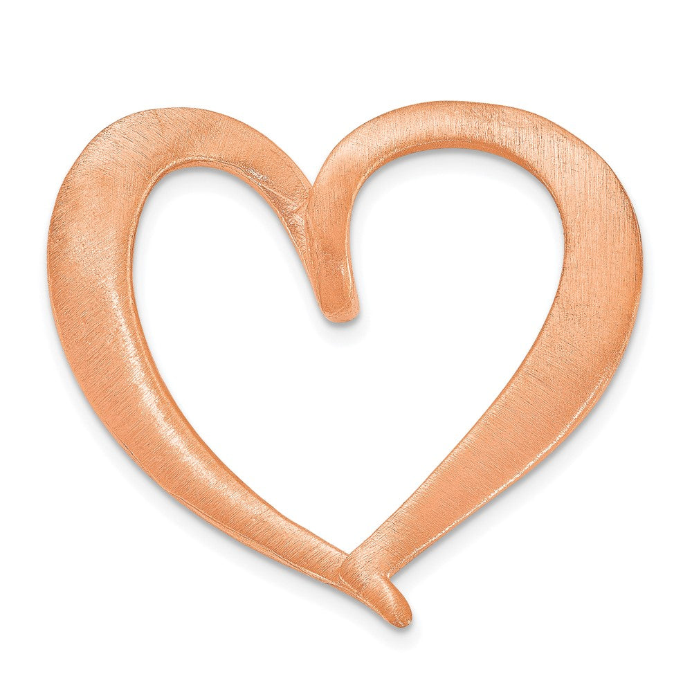 Sterling Silver/Rose-plated Personalized Antique Heart Slide