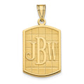 Sterling Silver/Gold-plated Brushed Monogram Pendant
