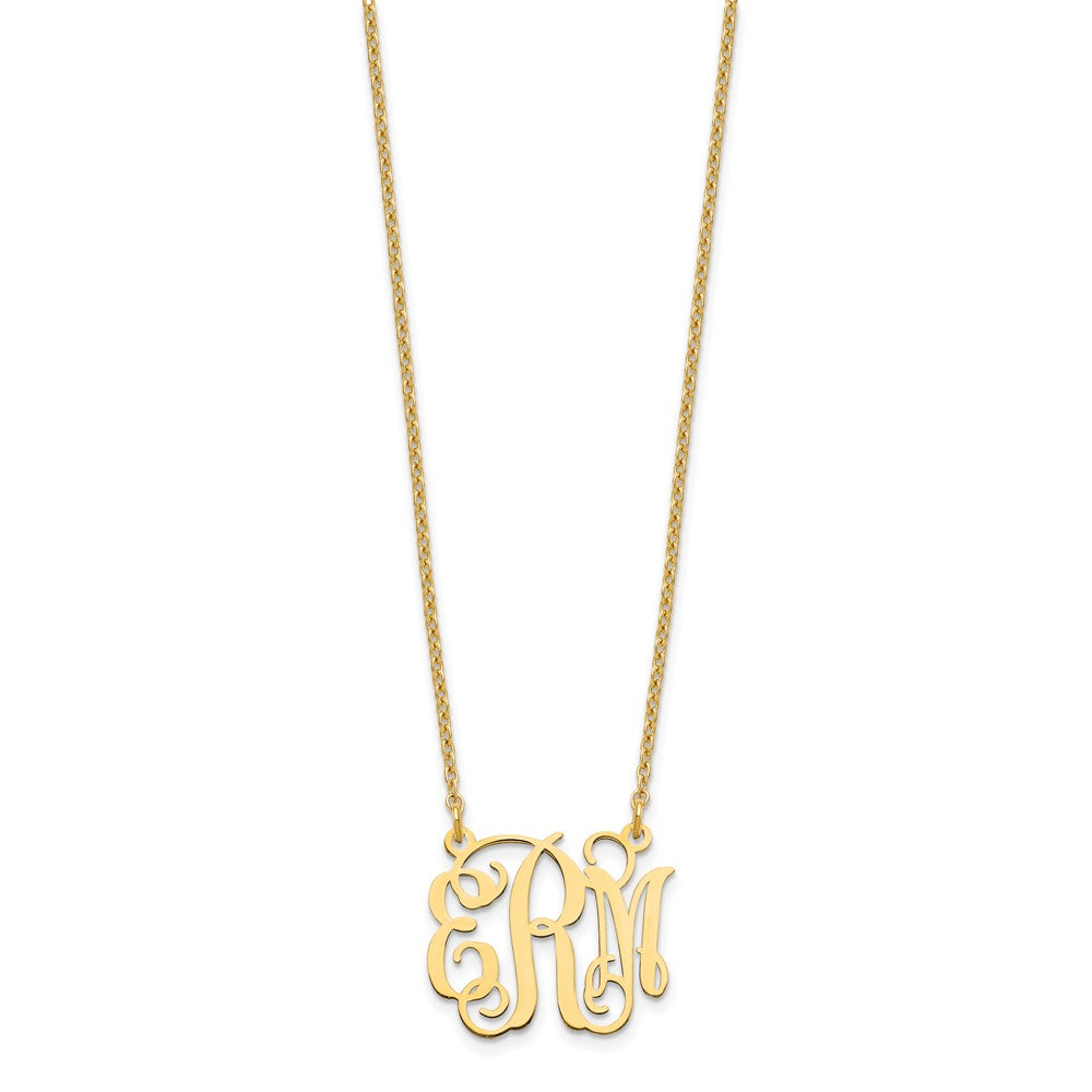 Sterling Silver/Gold-plated Small Monogram Necklace