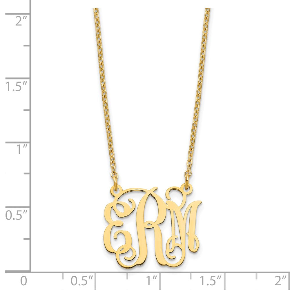 Sterling Silver/Gold-plated Small Monogram Necklace