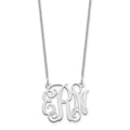 10k White Gold Small Monogram Necklace