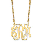 Sterling Silver/Gold-plated Medium Monogram Necklace