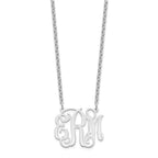 Sterling Silver/Rhodium-plated Medium Monogram Necklace