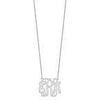 14k White Gold Medium Monogram Necklace