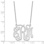 10k White Gold Medium Monogram Necklace