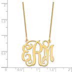 14k Yellow Gold Medium Monogram Necklace