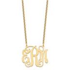 Sterling Silver/Gold-plated Large Monogram Necklace