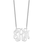 Sterling Silver/Rhodium-plated Large Monogram Necklace