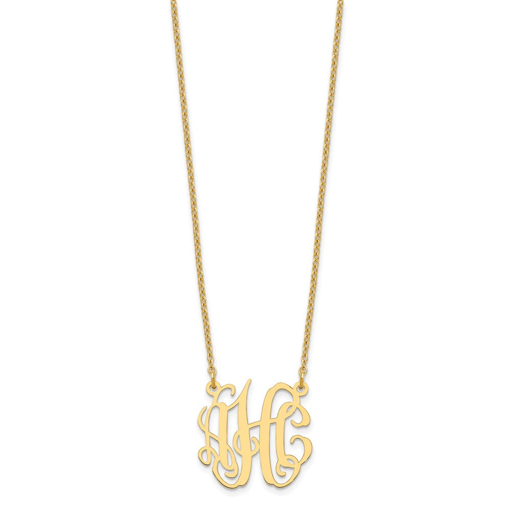 Sterling Silver/Gold-plated Small Monogram Necklace
