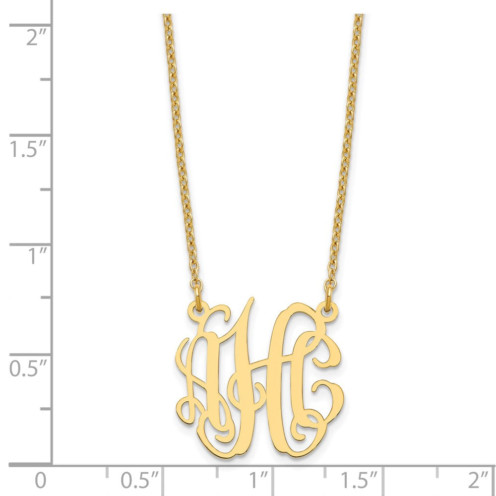 Sterling Silver/Gold-plated Small Monogram Necklace