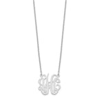 Sterling Silver/Rhodium-plated Small Monogram Necklace