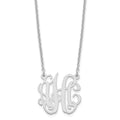 Sterling Silver/Rhodium-plated Small Monogram Necklace