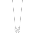 14k White Gold Small Monogram Necklace