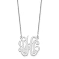10k White Gold Small Monogram Necklace