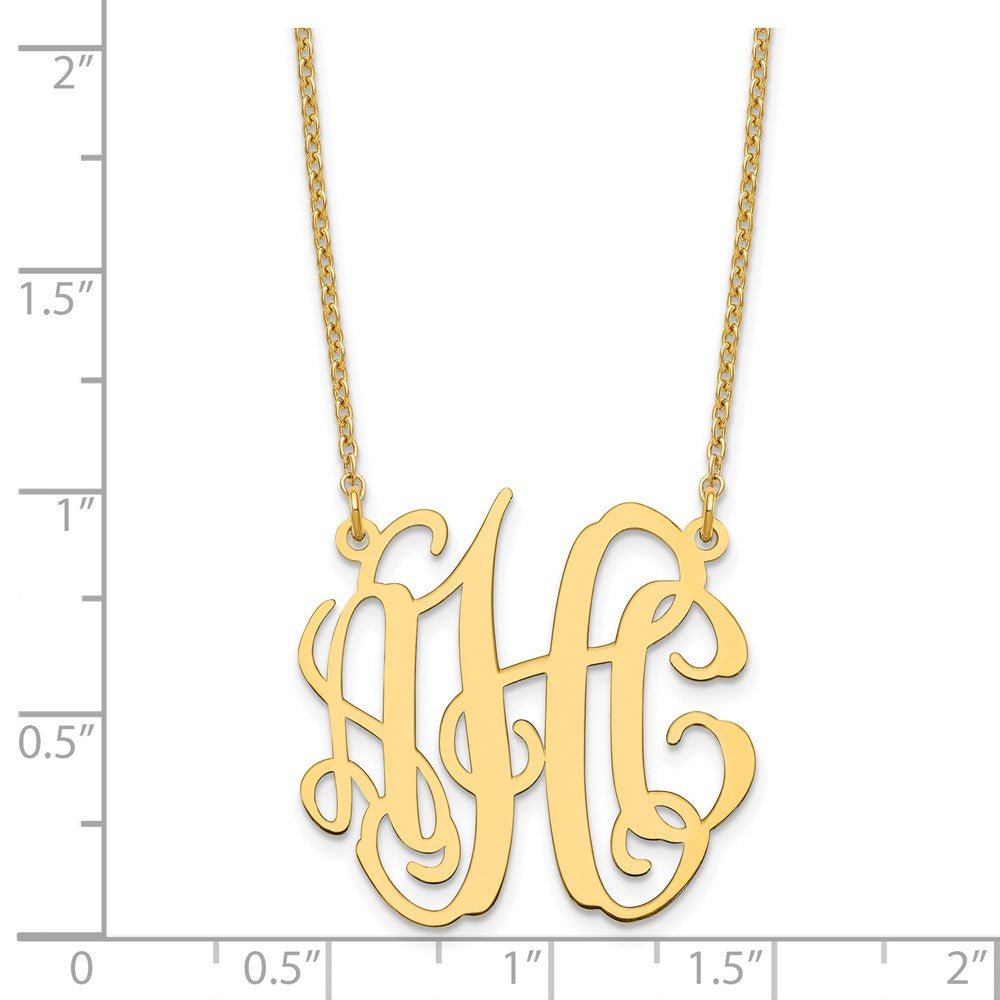 Sterling Silver/Gold-plated Small Monogram Necklace