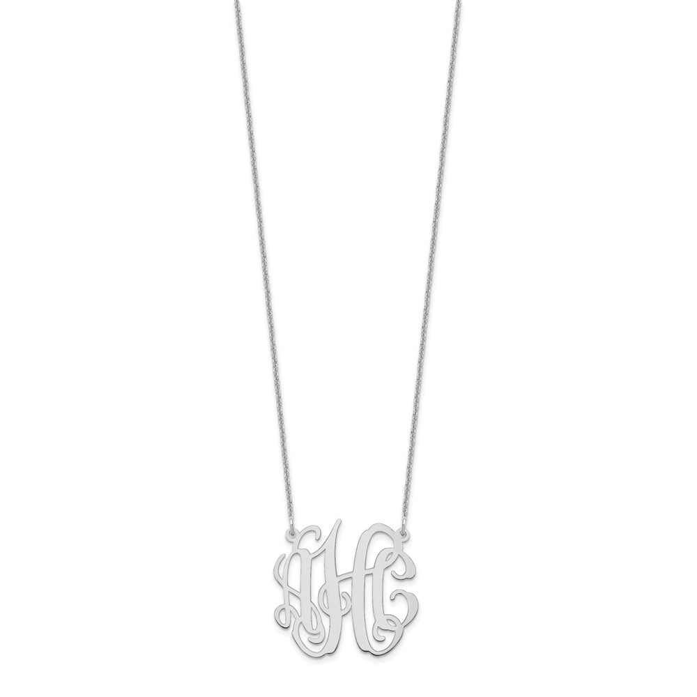 Sterling Silver/Rhodium-plated Small Monogram Necklace