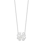 Sterling Silver/Rhodium-plated Small Monogram Necklace