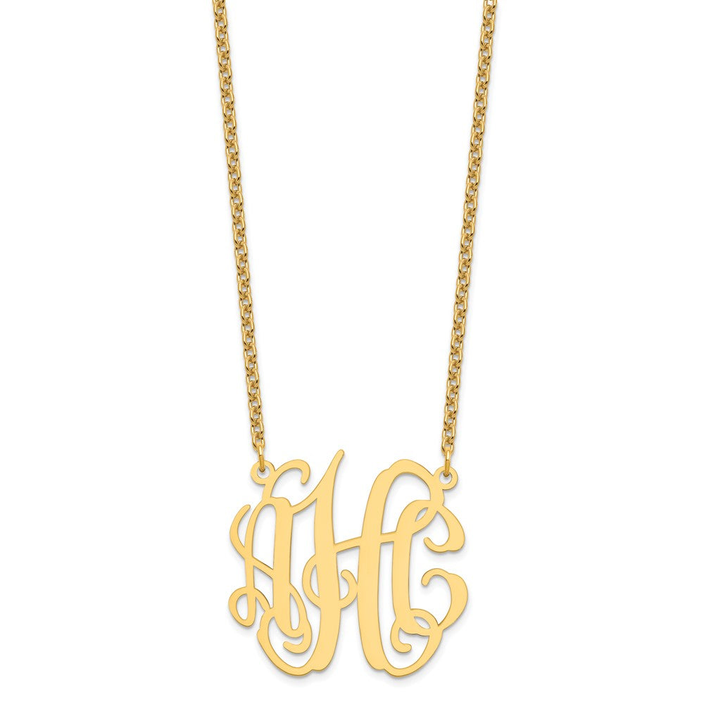 Sterling Silver/Gold-plated Medium Monogram Necklace