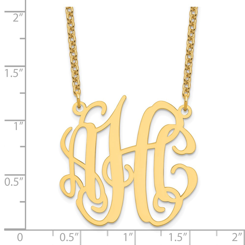 Sterling Silver/Gold-plated Medium Monogram Necklace