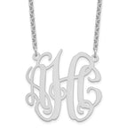 Sterling Silver/Rhodium-plated Medium Monogram Necklace