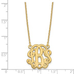 Sterling Silver/Gold-plated Etched Monogram Necklace