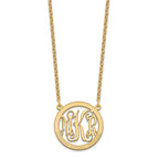 Sterling Silver/Gold-plated Small Family Monogram Necklace