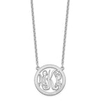 Sterling Silver/Rhodium-plated Small Family Monogram Necklace