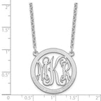Sterling Silver/Rhodium-plated Small Family Monogram Necklace