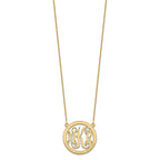 14k Yellow Gold Small Family Monogram Necklace