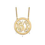 Sterling Silver/Gold-plated Large Family Monogram Necklace