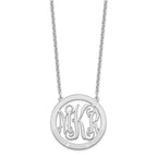 Sterling Silver/Rhodium-plated Large Family Monogram Necklace