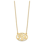 Sterling Silver/Gold-plated Oval Monogram Necklace