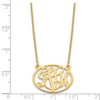 Sterling Silver/Gold-plated Oval Monogram Necklace