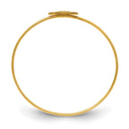 Sterling Silver/Gold-plated Clover Monogram Slip on Bangle