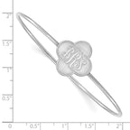 Sterling Silver/Rhodium-plated Clover Monogram Slip on Bangle
