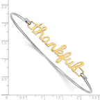SS/Gold-plated Name Plate on Sterling Silver Bangle