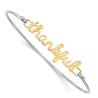 SS/Gold-plated Name Plate on Sterling Silver Bangle
