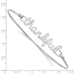 SS/Rhodium-plated Name Plate on Sterling Silver Bangle
