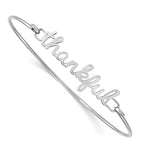 SS/Rhodium-plated Name Plate on Sterling Silver Bangle