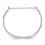 SS/Gold-plated Name Plate on Sterling Silver Bangle