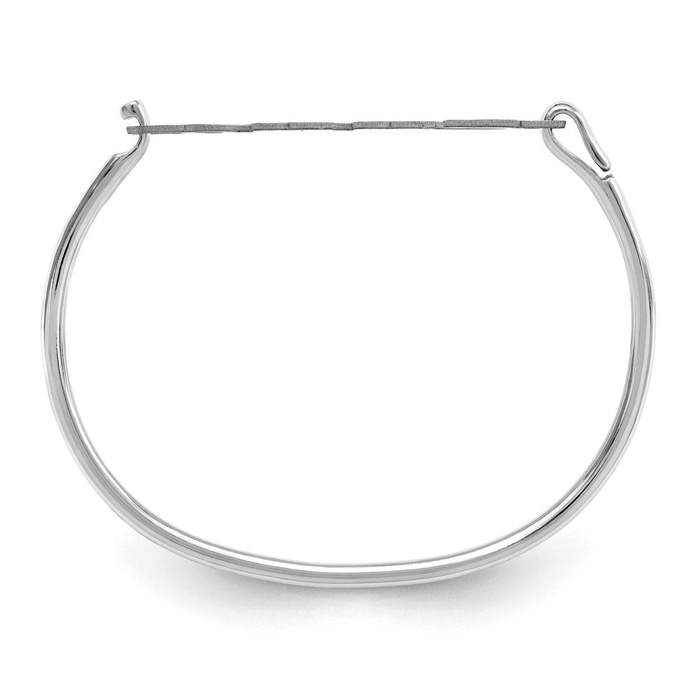 SS/Gold-plated Name Plate on Sterling Silver Bangle