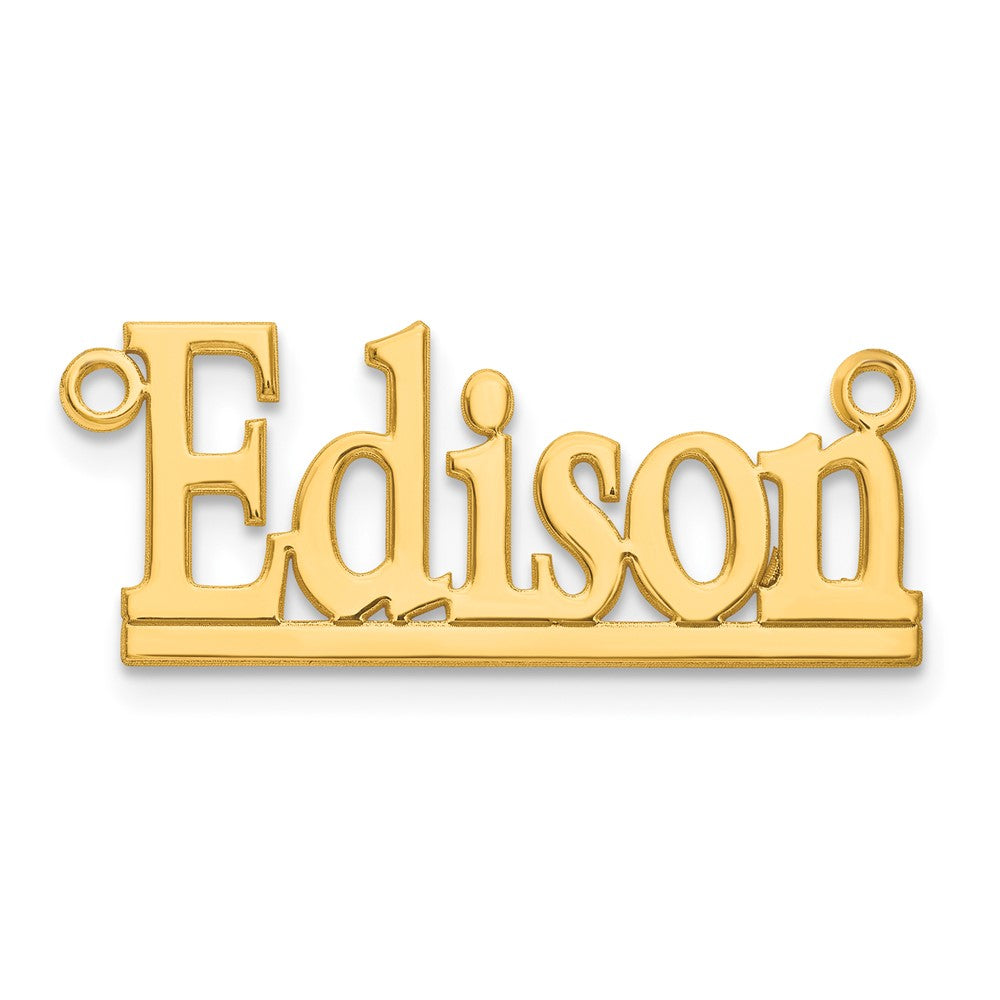 Sterling Silver/Gold-plated Underlined Name Plate