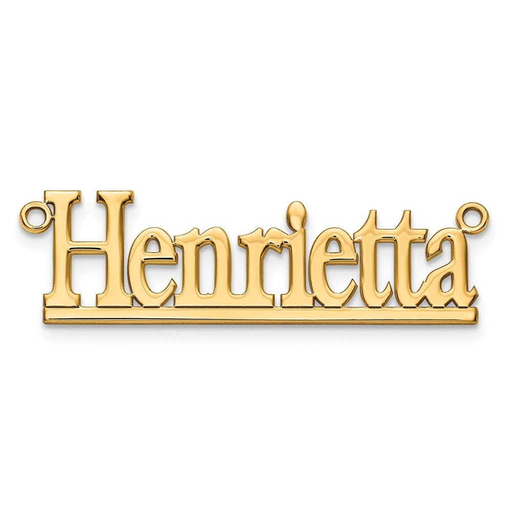 14k Yellow Gold Underlined Name Plate