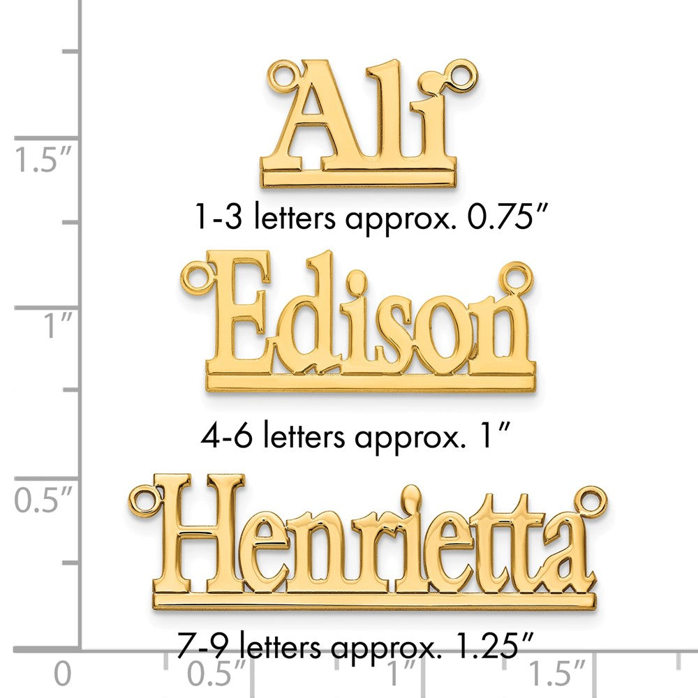 Sterling Silver/Gold-plated Underlined Name Plate